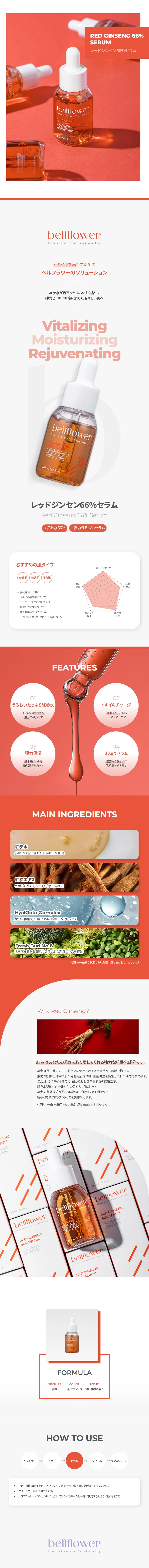 [ベルフラワー] レッドジンセン66%セラム | 詳細画像2